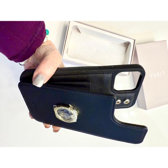 Libra Multi Case Black w/ Gold Hardware Ring fits iPhone 12 Pro Max NIB 📱💳✨ - Picture 13 of 14